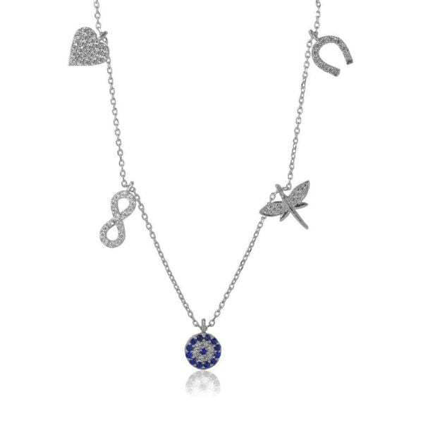 925 ayar gümüş şans kolyesi SGTL4157