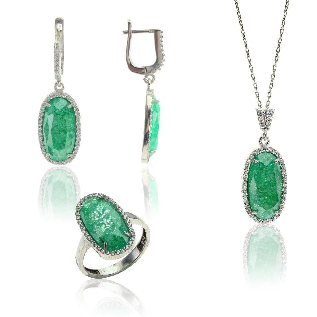 Kristalize Taşlı Üçlü Set SGTL6321