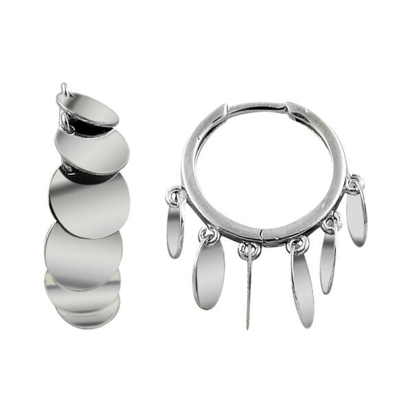 Rodyumlu Shakira pullu küpe SGTL1931