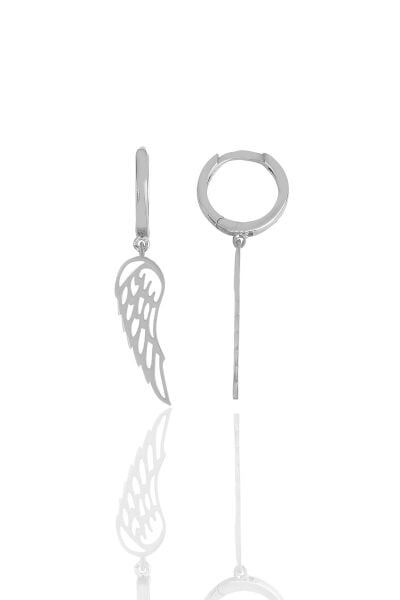 Gümüş rodyumlu kanat küpe SGTL11548RODAJ