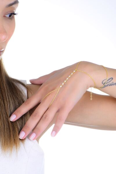 Gümüş altın yaldızlı zirkon taşlı sıvama modeli bağlı kalpler şahmeran SGTL13005GOLD