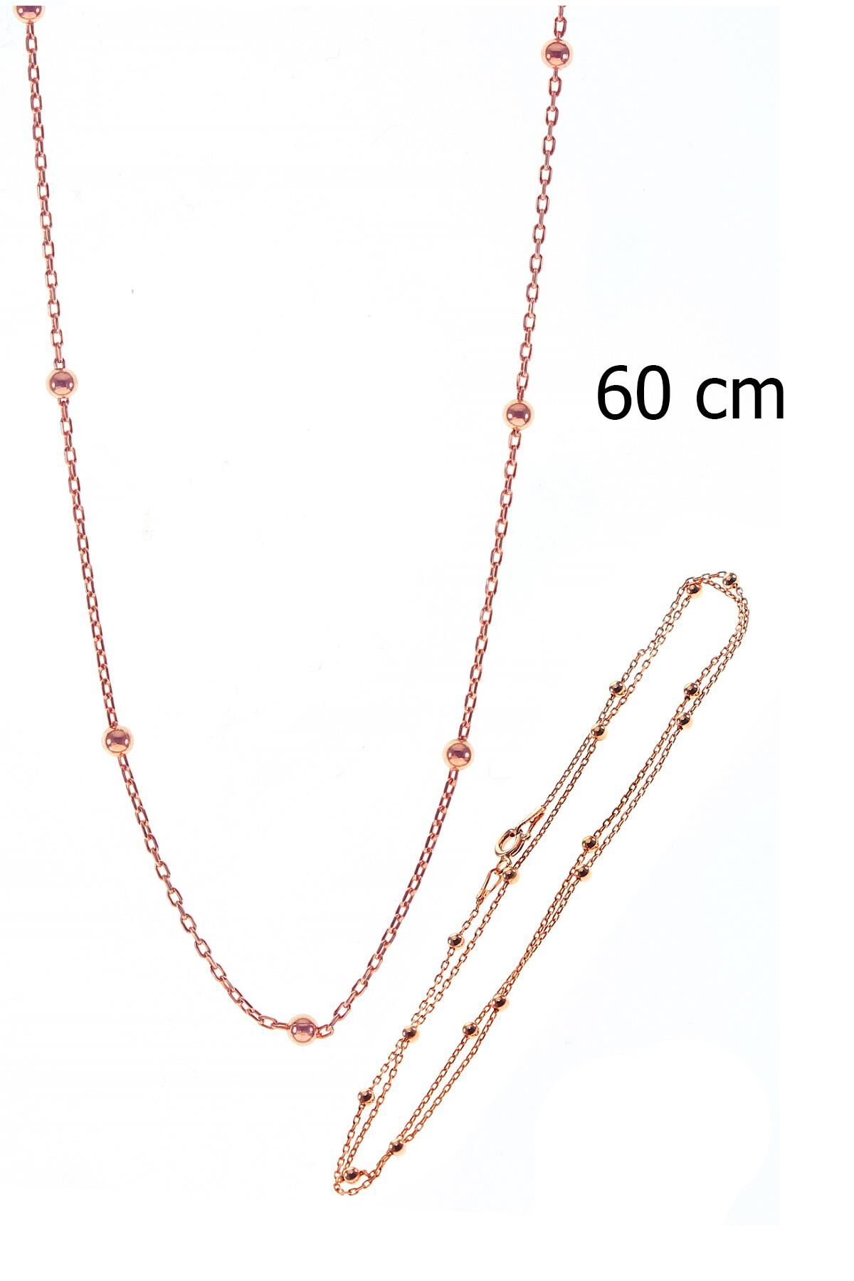 Gümüş 60 cm top top zincir SGTL8731-60