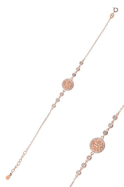 Gümüş rose hayat ağacı bileklik SGTL9053
