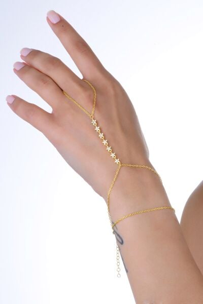 Gümüş altın yaldızlı zirkon taşlı sıvama modeli kuyruklu yıldız şahmeran SGTL13009GOLD