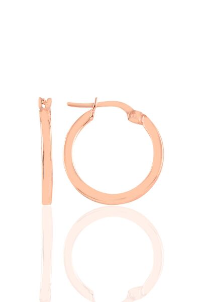 Gümüş rose 20 mm  şarnel halka küpe SGTL10756ROSE