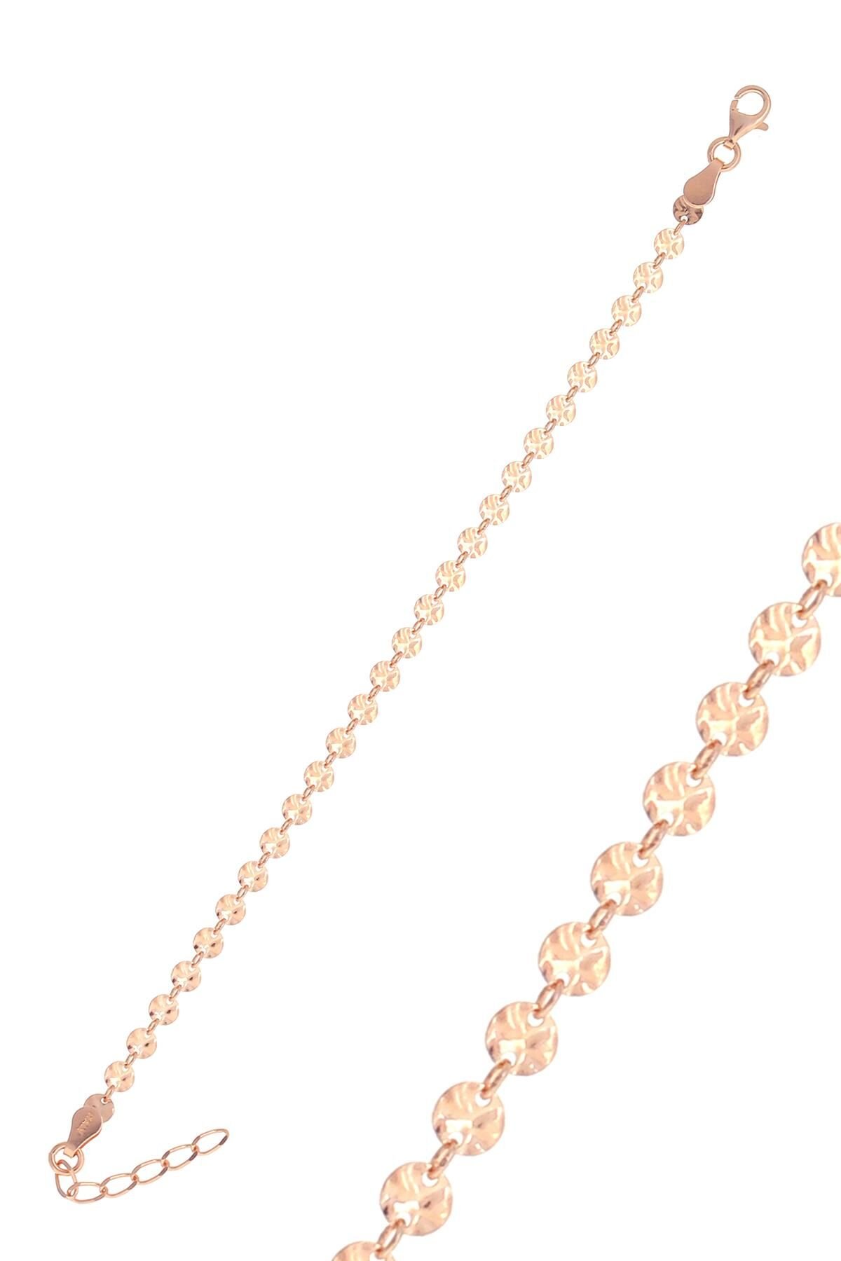 Gümüş rose dövme modeli pullu bileklik SGTL10514ROSE