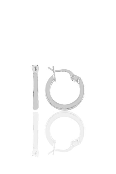 Gümüş rodyumlu 14 mm şarnel  halka küpe SGTL10757RODAJ