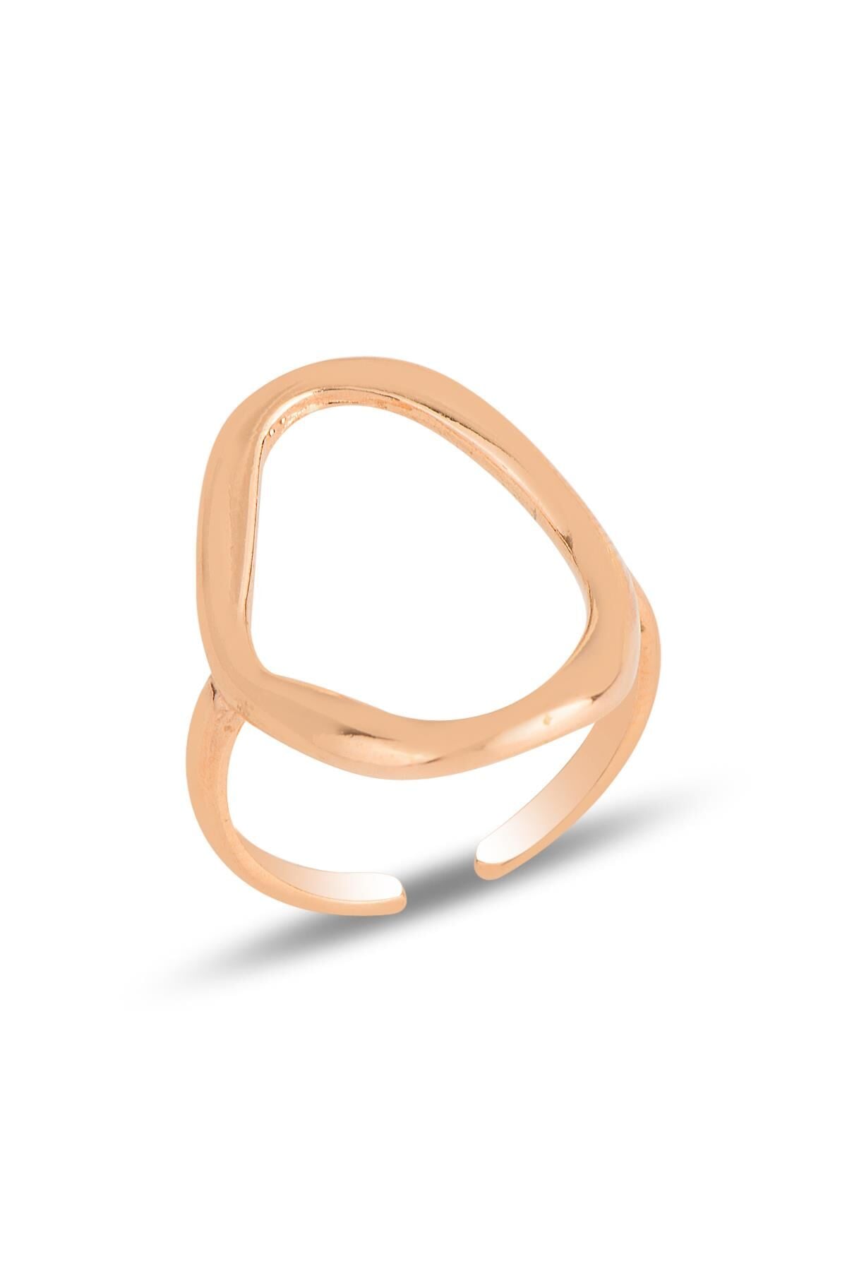 Gümüş rose ayarlamalı oval yüzük  SGTL11820ROSE