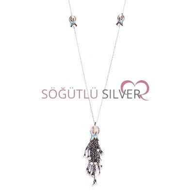 OTANTİK LALELİ VE MİNELİ PÜSKÜLLÜ ÜÇLÜ SET set8523