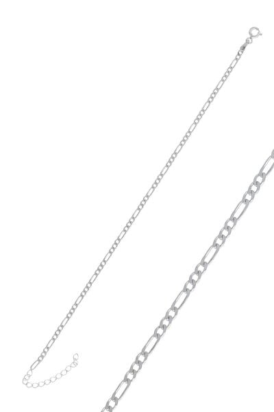 Gümüş rodyumlu figaro zincir bileklik SGTL10516RODAJ