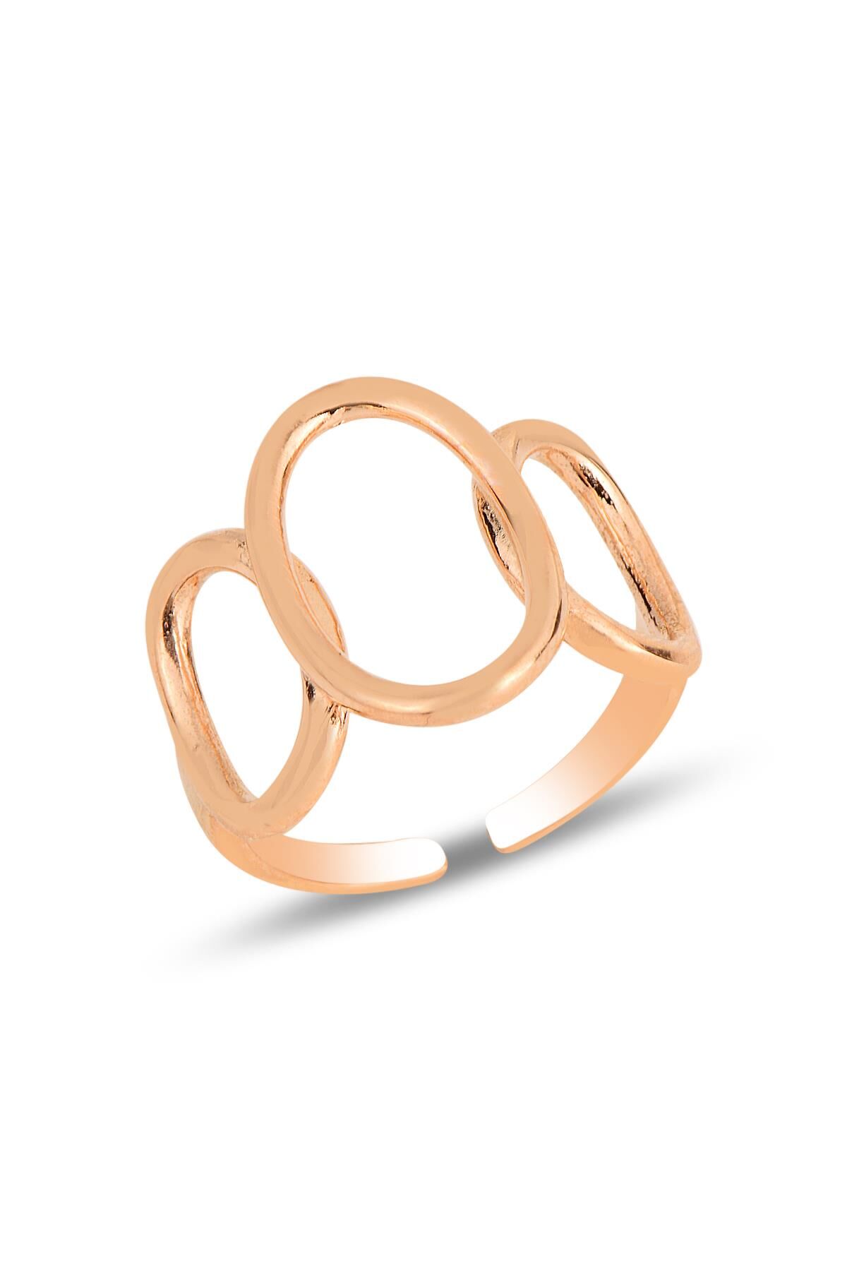 Gümüş rose ayarlamalı olimpiyat yüzük SGTL11818ROSE