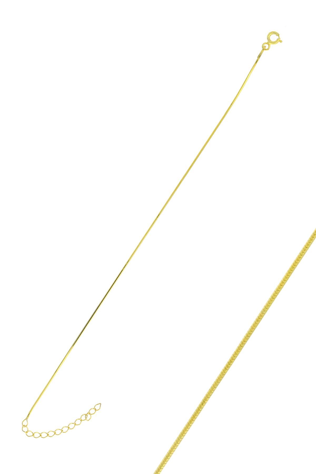 Gümüş altın yaldızlı yılan zincir bileklik SGTL10518GOLD