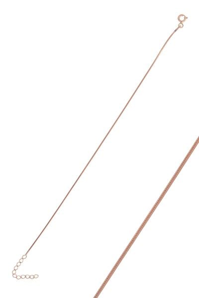 Gümüş rose yılan zincir bileklik SGTL10518ROSE