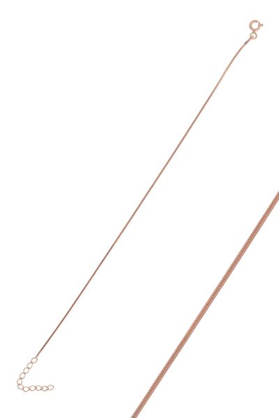 Gümüş rose yılan zincir bileklik SGTL10518ROSE