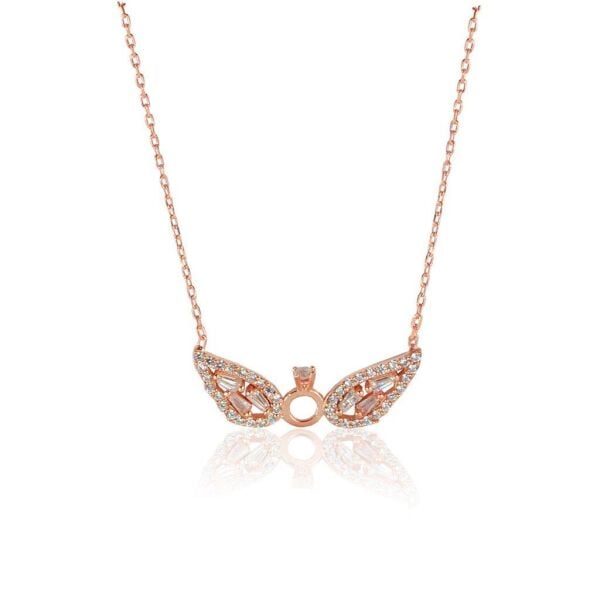 kanatlı tek taş kolye SGTL5057