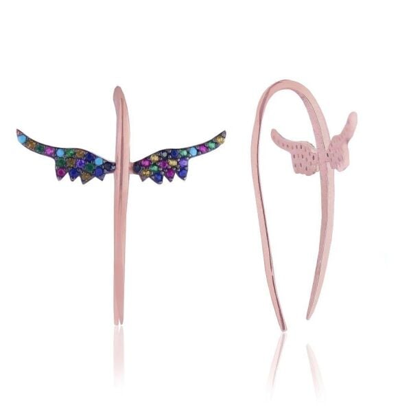 renkli taşlı yusufçuk küpe SGTL3823