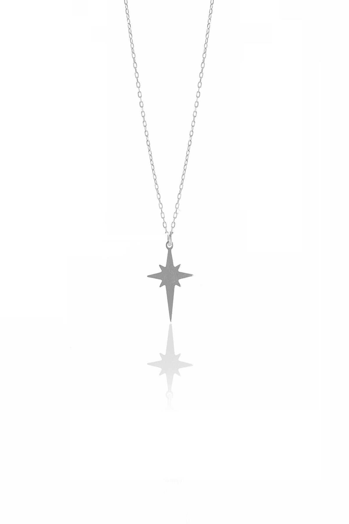Gümüş Kutup yıldızı modeli kolye SGTL9711RODAJ