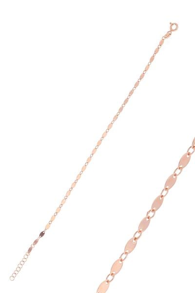 Gümüş rose mekik pullu bileklik SGTL10523ROSE