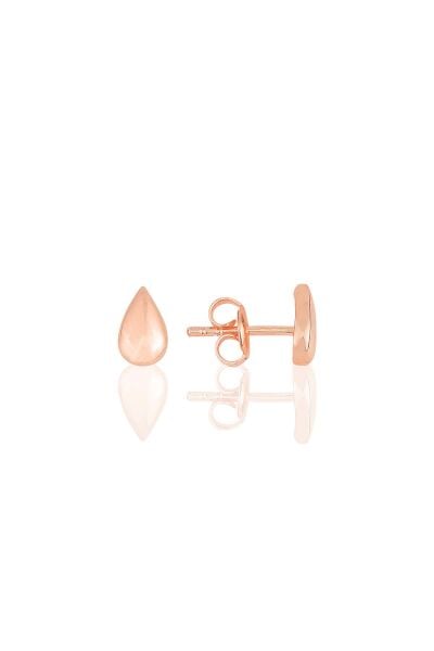 Gümüş rose üç boyutlu damla küpe SGTL11710ROSE