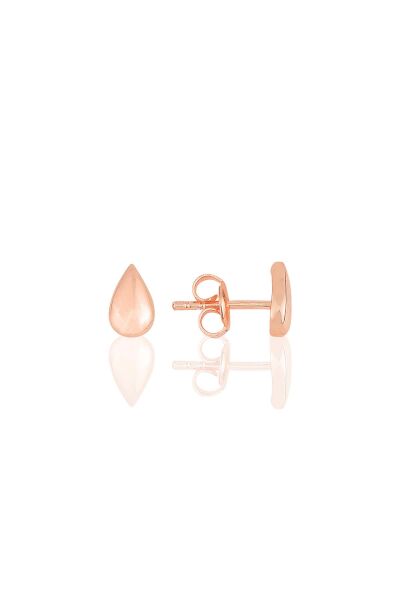 Gümüş rose üç boyutlu damla küpe SGTL11710ROSE