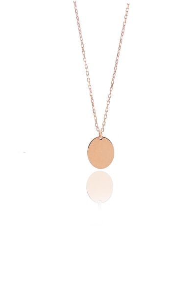 Gümüş  Yuvarlak modeli kolye SGTL9715ROSE