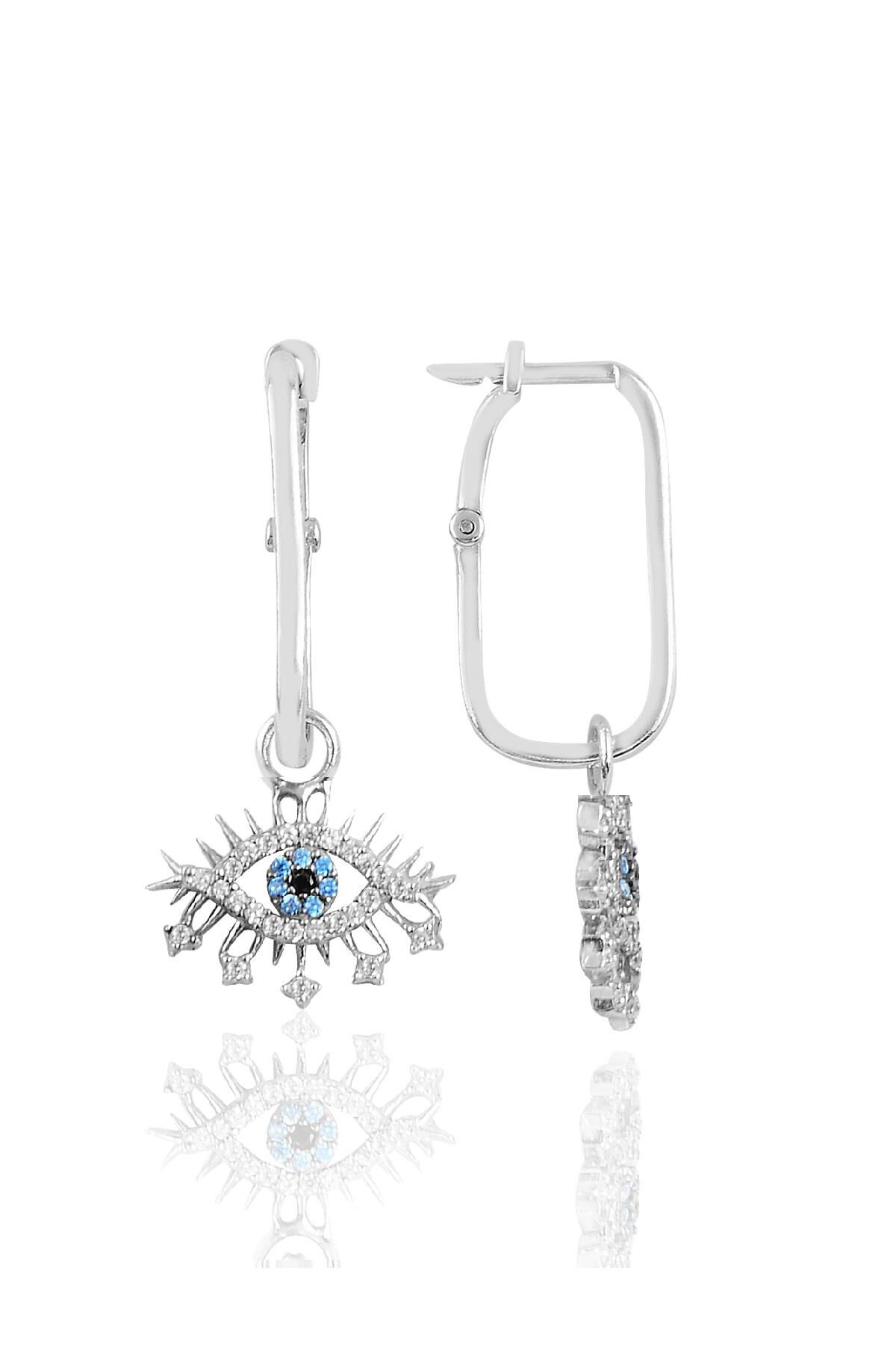 Gümüş rodaj lareyn göçmen küpe SGTL10421RODAJ