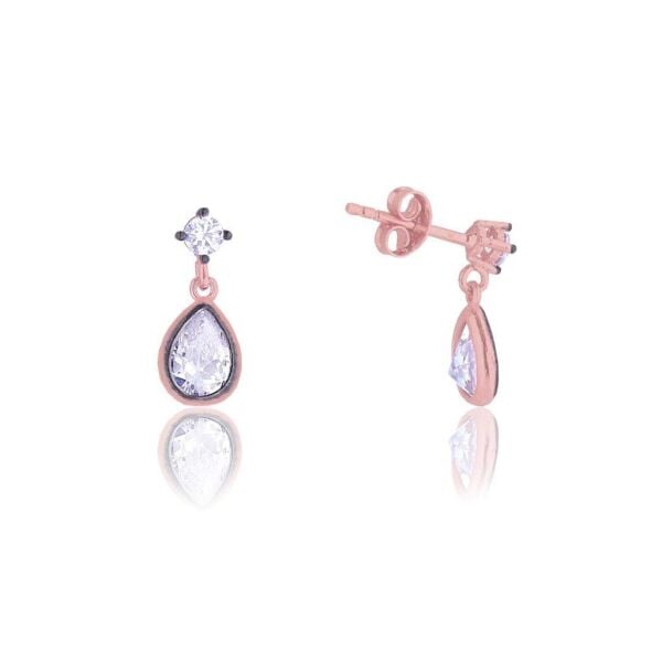 mini damlalı elmas montürli küpe SGTL3834