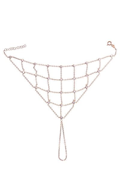 Gümüş rose zirkon taşlı  prenses şahmeran SGTL10528ROSE