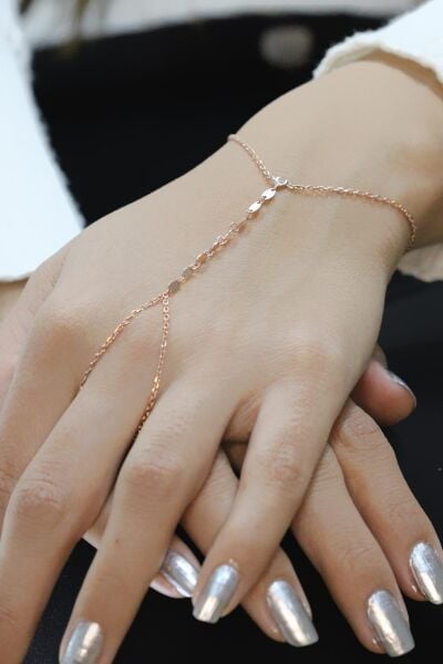 Gümüş rose mekik pullu şahmeran SGTL10529ROSE