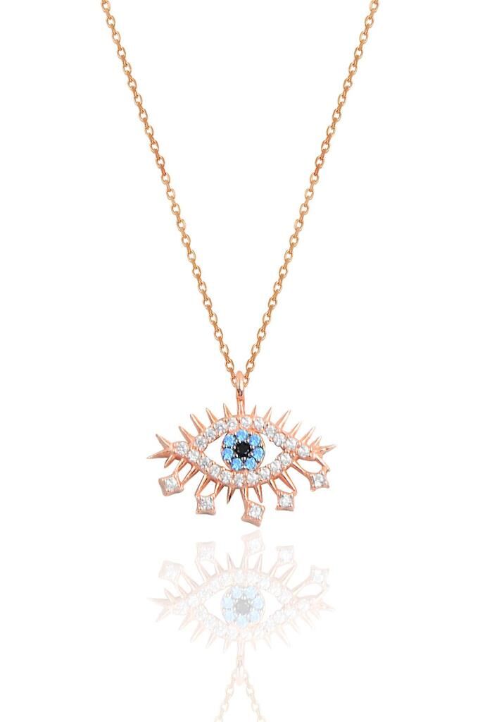 Gümüş rose lareyn kolye SGTL10845ROSE