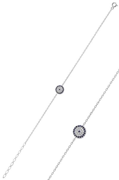 Gümüş rodyumlu nazarlı bileklik SGTL10831RODAJ