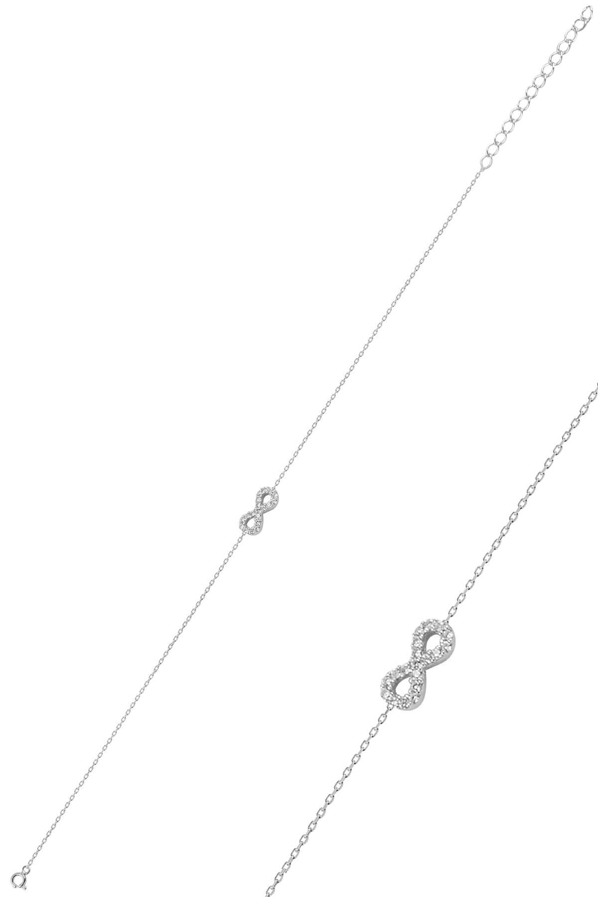 Gümüş rodyumlu sonsuzluk bileklik SGTL10281SNSZ
