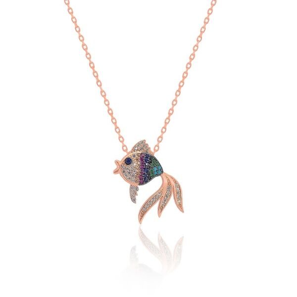 renkli balık kolye SGTL3106