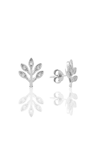 Gümüş zirkon taşlı ağaç modeli küpe SGTL9726RODAJ