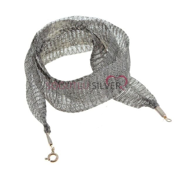 Gümüş Rengi Titanyum Kolye SGTL6373