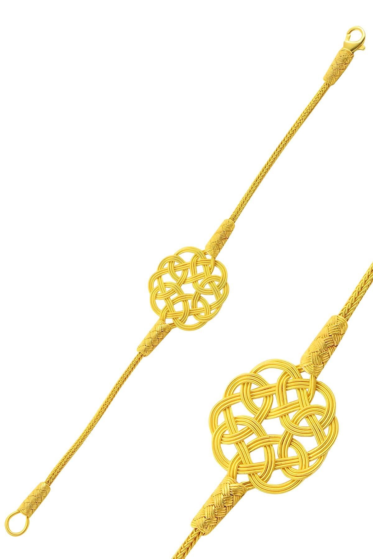 Gümüş altın yaldızlı kazaziye bileklik SGTL9919GOLD