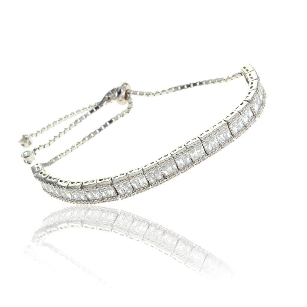 Zirkon ve Baget Taşlı Asansör Bileklik SGTL6768