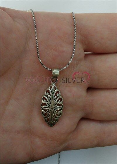 gümüş işlemeli kolye ucu SGTL1961