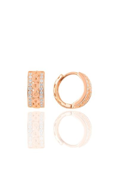 Gümüş rose sonsuzluk halka küpe SGTL10434ROSE