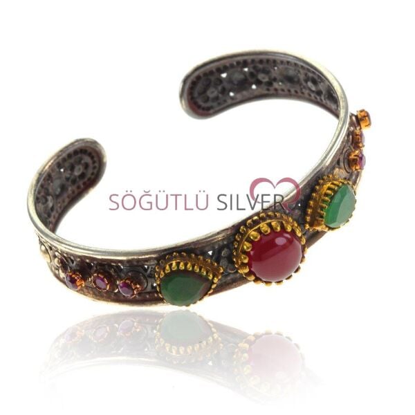 Kök yakut ve Kök zümrüt Bilezik SGTL6775