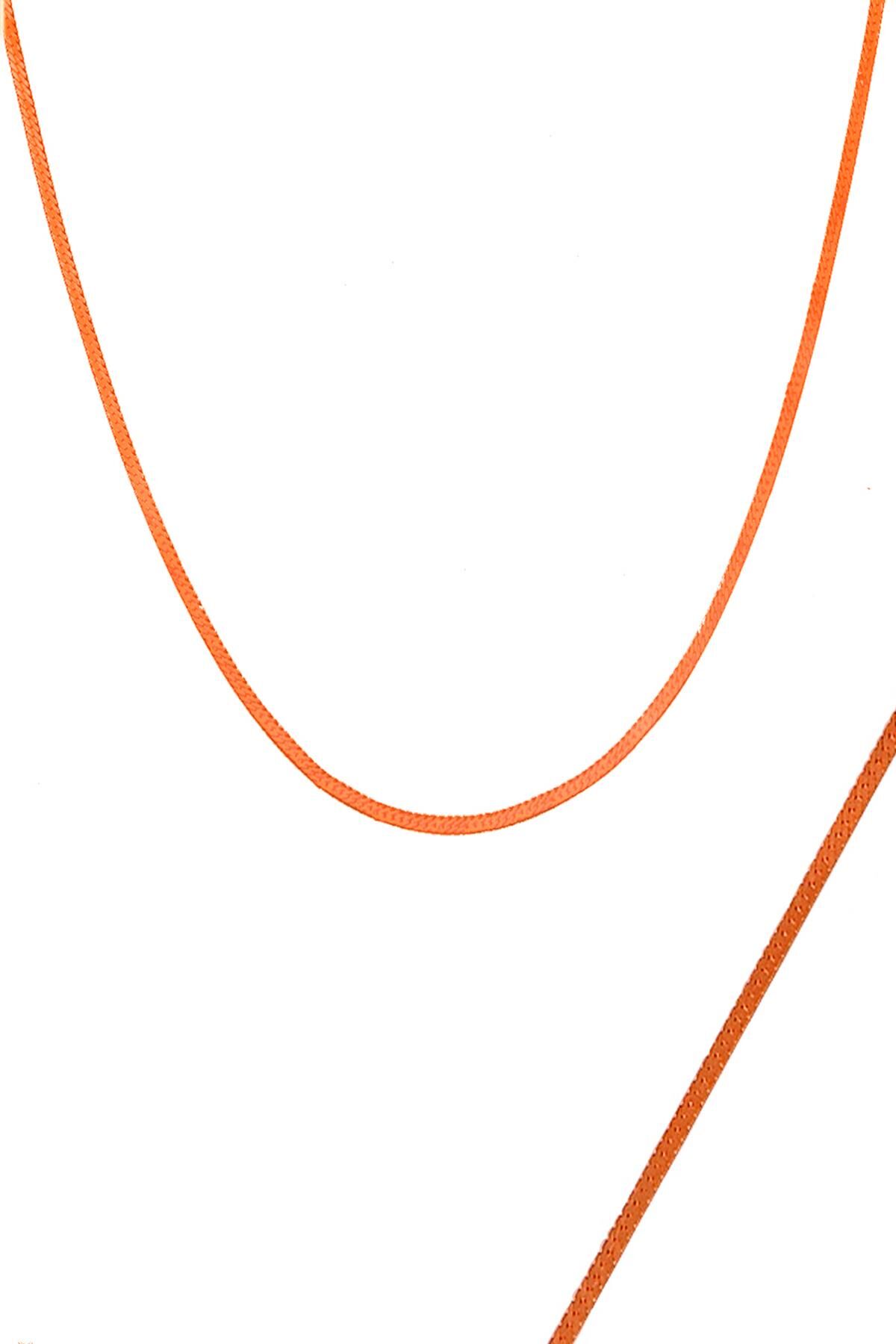 Gümüş italyan yassı kolye ve bileklik takımı rose  SGTL11296ROSE