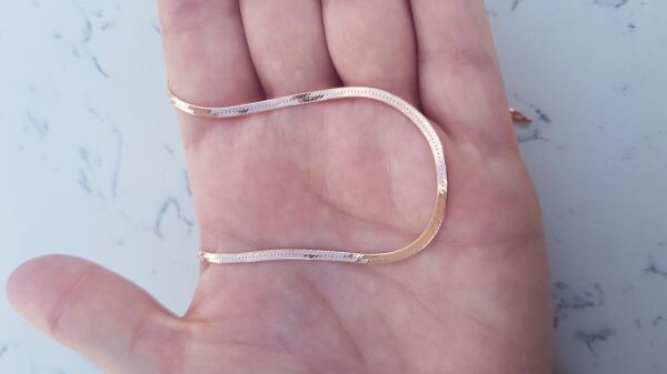 Gümüş italyan yassı kolye ve bileklik takımı rose  SGTL11296ROSE