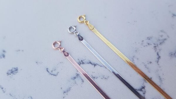 Gümüş italyan yassı kolye ve bileklik takımı rose  SGTL11296ROSE