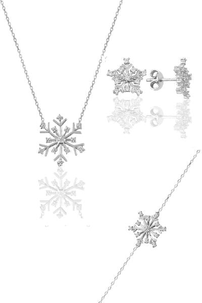 Gümüş rodyumlu kartanesi modeli üçlü set SGTL10582RODAJ