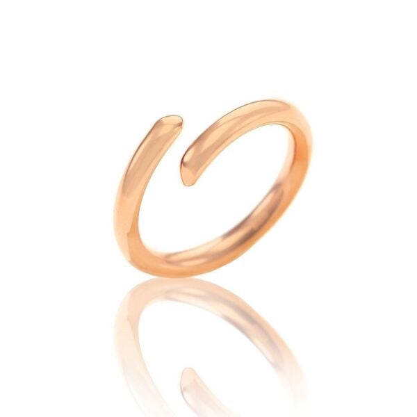 Gümüş rose ayarlamalı şarnel yüzük SGTL10855ROSE