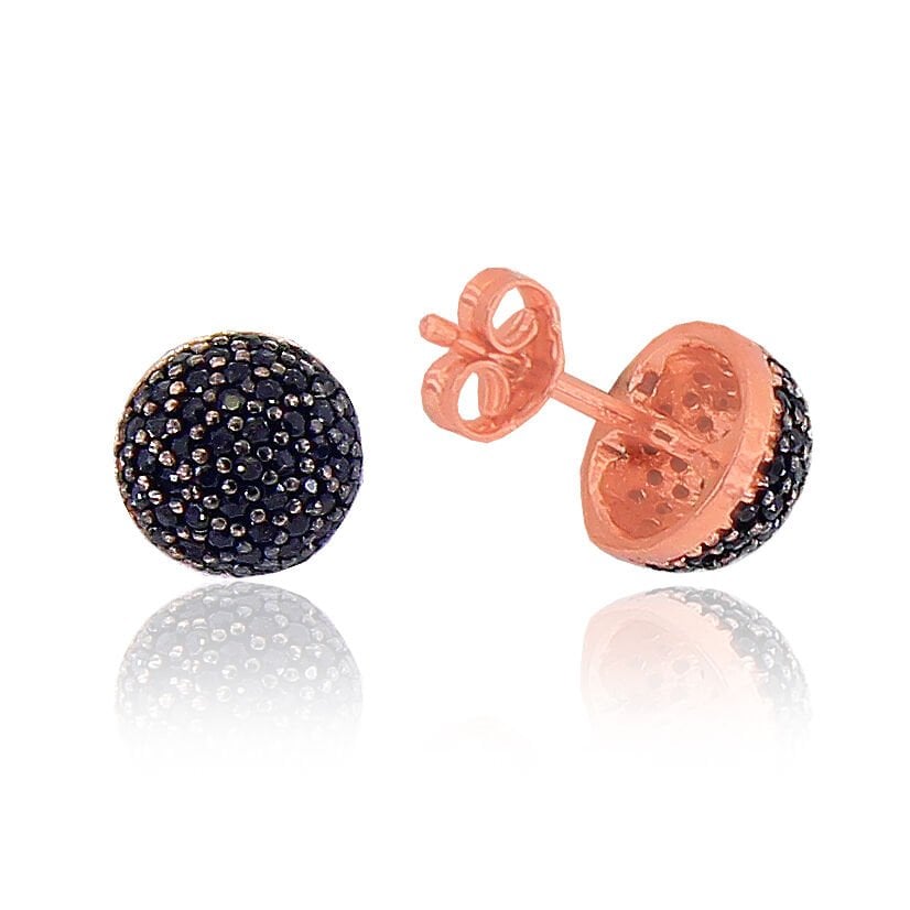 onix taşlı yarım top küpe SGTL3127