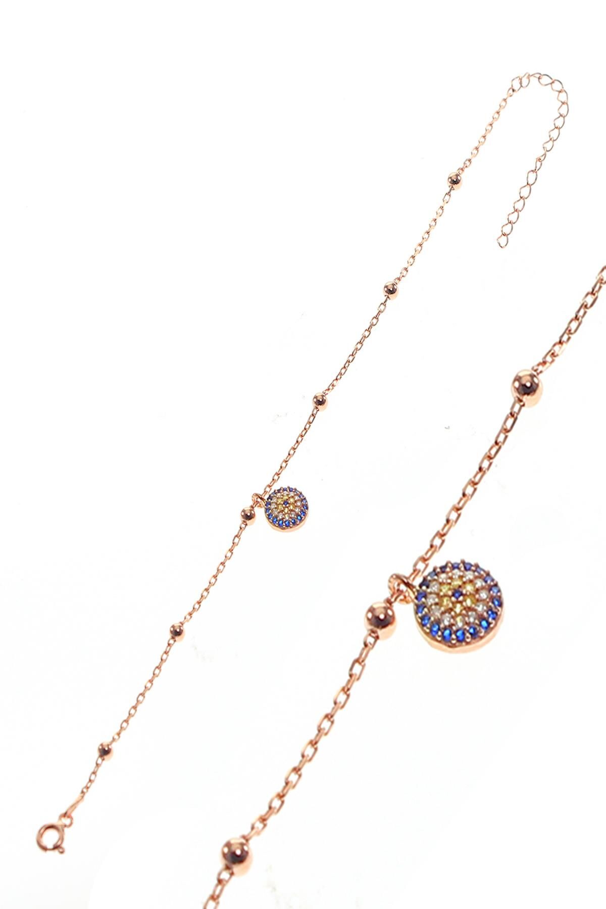 Gümüş göz ve toplu zincir halhal SGTL8854halhal