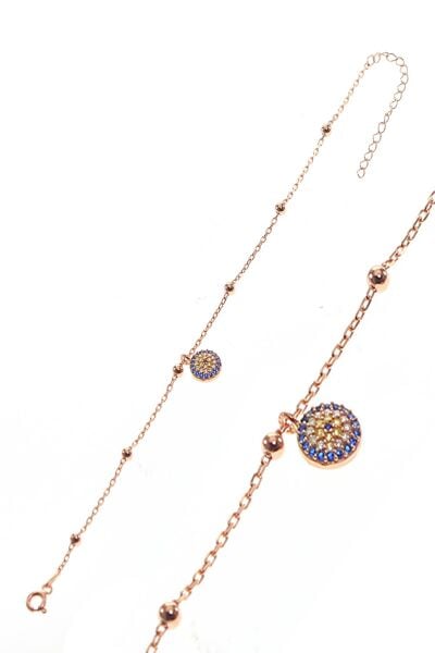 Gümüş göz ve toplu zincir halhal SGTL8854halhal