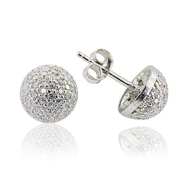 zirkon taşlı yarım top küpe SGTL3122