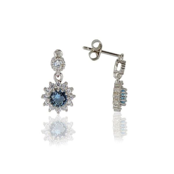 pırlanta modeli akuamarin taşlı set SGTL5125